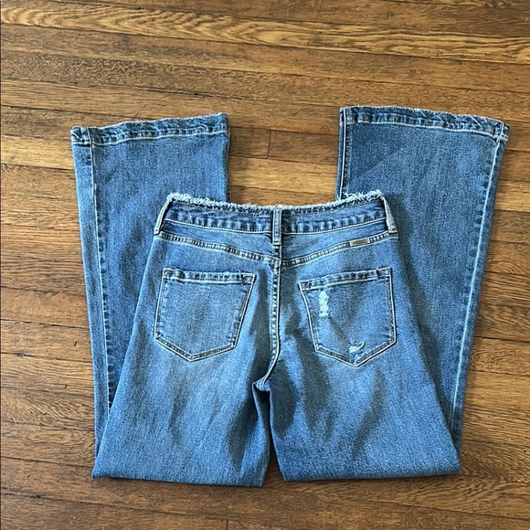 KanCan Blue Flare Wide Leg Jeans - Picture 5 of 6